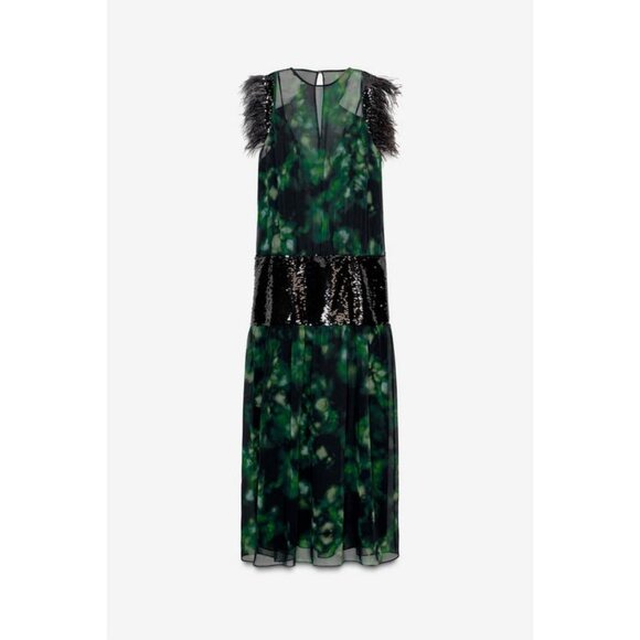 ZARA LIMITED EDITION COMBINATION PRINTED DRESS - Picture 6 of 9